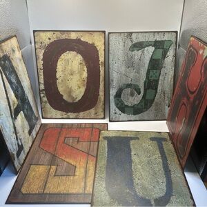 Hobby lobby Metal lettering wall mount spells Joshua Letter Art Decor